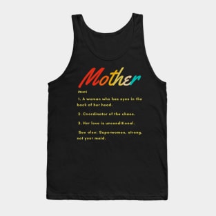 Mother Noun Definition Mom Mommy Meaning Funny Mothers DAY Tank Top